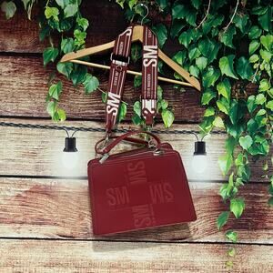 Steve Madden Bmatteo Top Handle Satchel Purse Handbag Maroon Red 12x9
